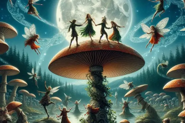 Na mitologia celta, os cogumelos desempenhavam um papel significativo como símbolos de conexão com o mundo espiritual e como portais para o reino dos espíritos. Acreditava-se que durante as noites de lua cheia, os elfos e fadas celtas se reuniam em torno dos cogumelos, dançando em círculos mágicos sob a luz prateada da lua.