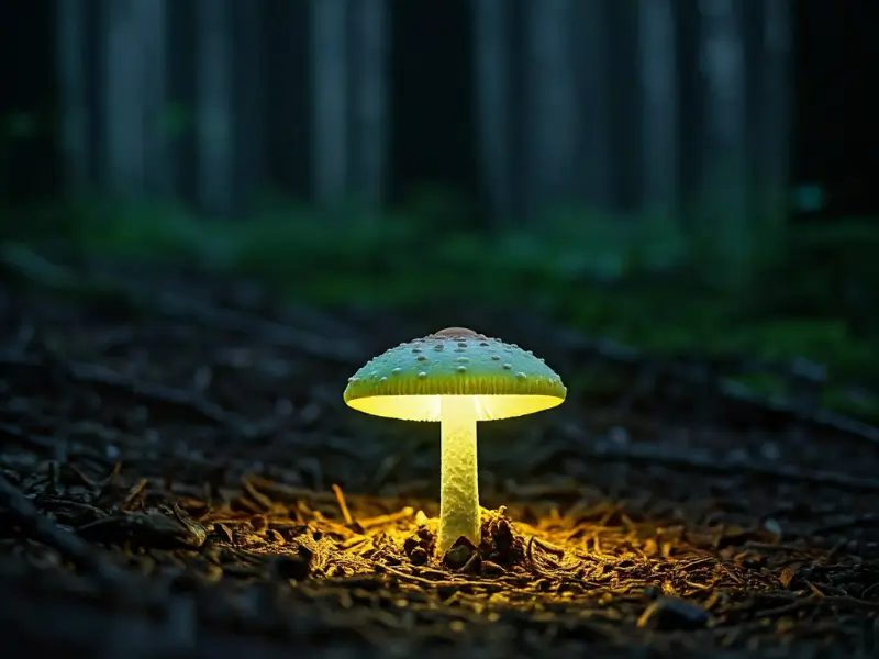 Cogumelo bioluminescente - Mata Atlântica Brasileira